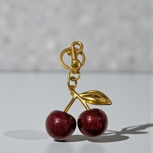 Gold Cherry Pendant